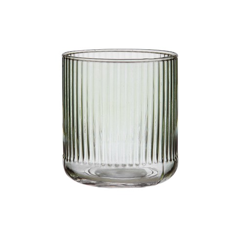 Ladelle Ποτήρι Νερού 380ml Ριγέ Πράσινο Zephyr - Γυάλινο