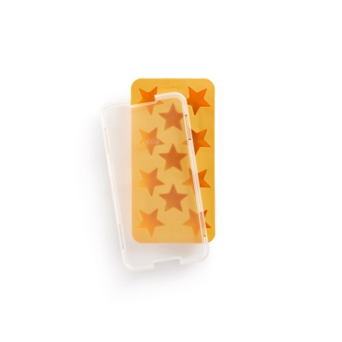 Lékué Παγοθήκη με Καπάκι Κίτρινη Για 11 Παγάκια Αστέρια - Συνθετική