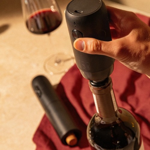 VacuVin Σετ Κρασιού Με Ανοιχτήρι και Αντλία Ηλεκτρικά σε Συσκευασία Δώρου