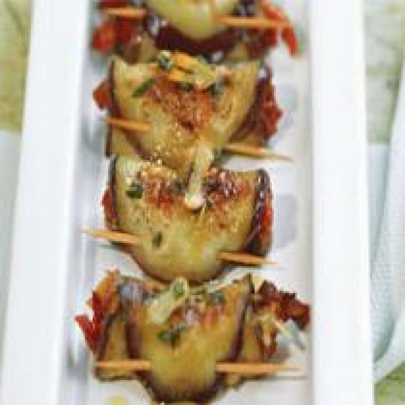 ΡΟΛΑΚΙΑ ΜΕΛΙΤΖΑΝΑΣ ΜΕ ΚΙΜΑ ΚΑΙ ΤΥΡΙΑ