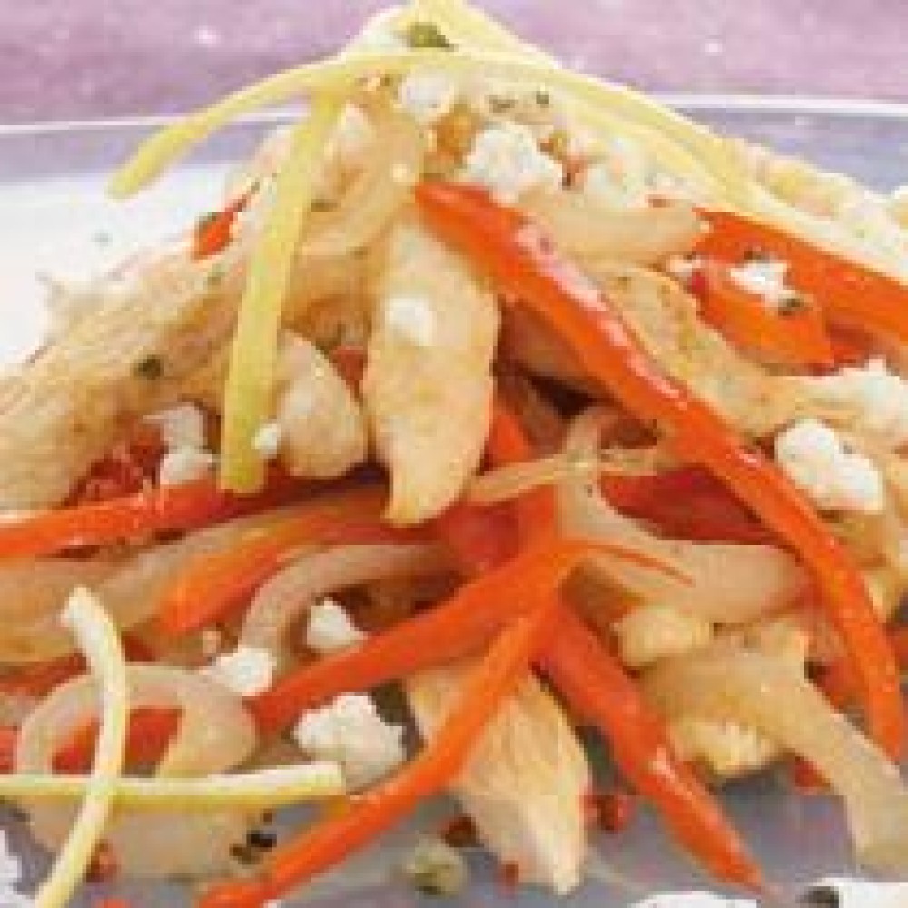 ΚΟΤΟΠΟΥΛΟ STIR FRY ΜΕ ΚΡΕΜΜΥΔΙΑ ΚΑΙ ΦΕΤΑ