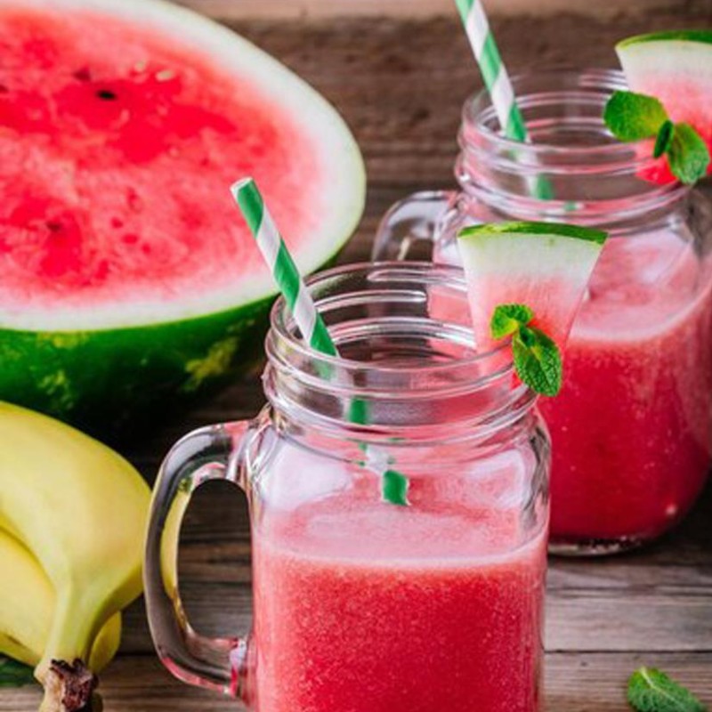 SMOOTHIE ΜΕ ΚΑΡΠΟΥΖΙ ΚΑΙ ΜΠΑΝΑΝΑ