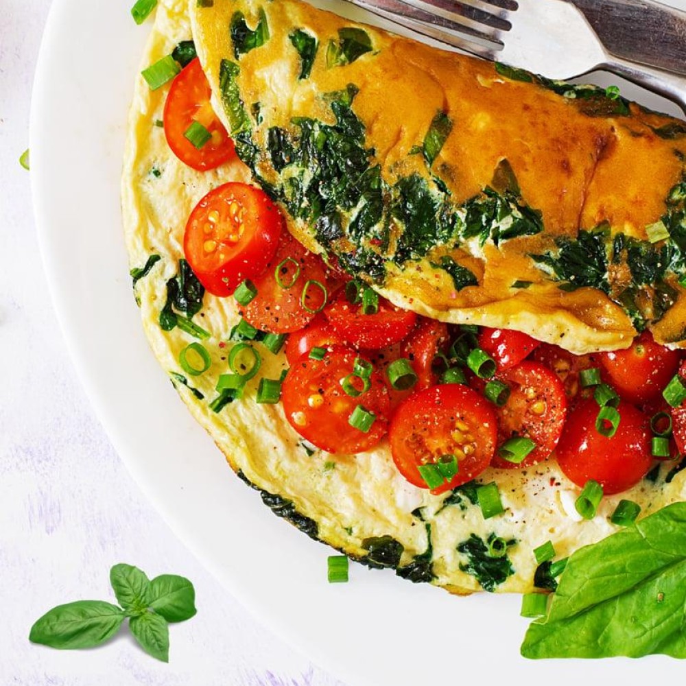 ΟΜΕΛΕΤΑ ΜΕ ΤΟΜΑΤΙΝΙΑ & ΒΑΣΙΛΙΚΟ