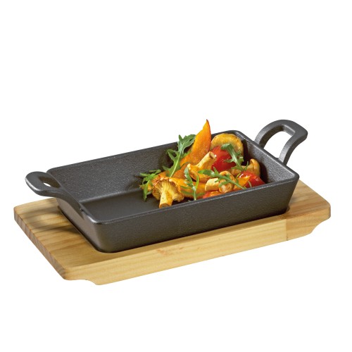 Kuchenprofi Σκεύος Μαντεμένιο με Ξύλινη Βάση 21,5X12,5X6cm – 0.3lt