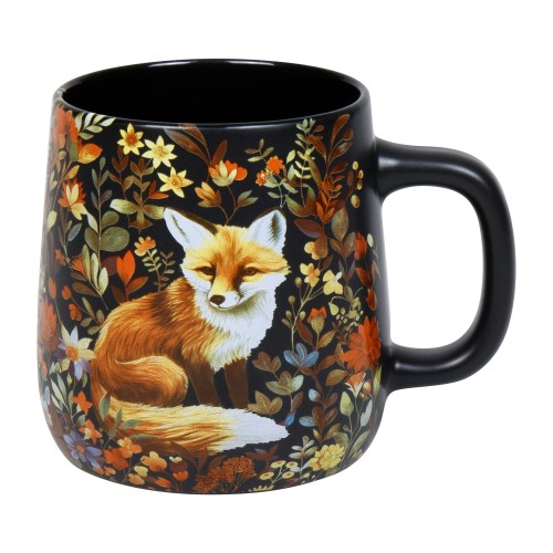 Konitz Κούπα 395ml Μαύρη Αλεπού Forest Wildlife Animals - Πορσελάνη