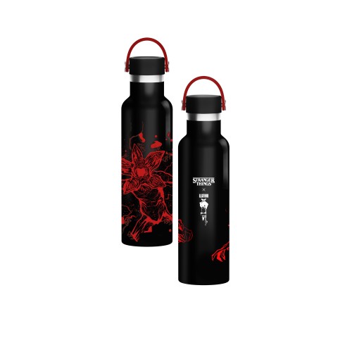 Bialetti Παγούρι Ισοθερμικό 600ml Stranger Things Μαύρο - Ανοξείδωτο
