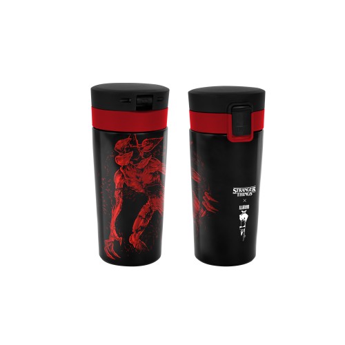 Bialetti Κούπα Ισοθερμική 380ml Stranger Things Μαύρη - Ανοξείδωτη