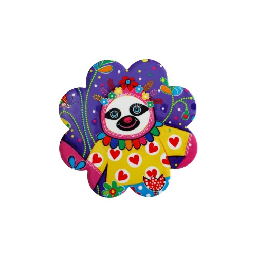 Maxwell & Williams Σουβέρ 10cm Λουλούδι Donna Sharam Rainbow Jungle Slow Walker Κεραμικό