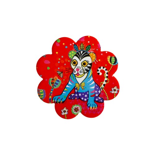 Maxwell & Williams Σουβέρ 10cm Λουλούδι Donna Sharam Rainbow Jungle Tiggy & Tiny Κεραμικό