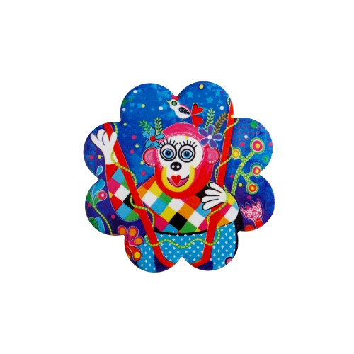 Maxwell & Williams Σουβέρ 10cm Λουλούδι Donna Sharam Rainbow Jungle Swinging Around 10cm Κεραμικό