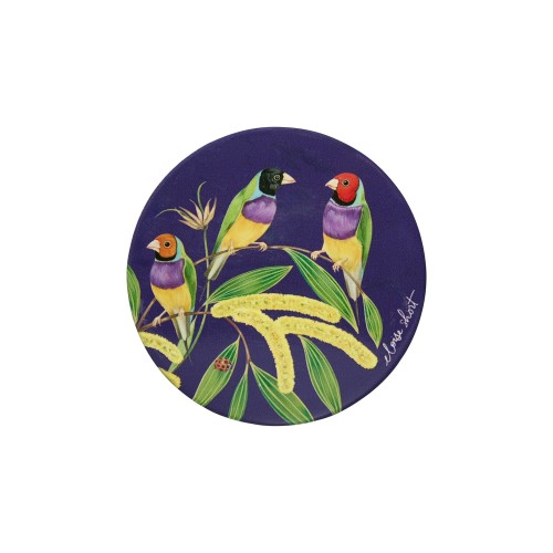 Maxwell & Williams Σουβέρ 10cm Μαύρο Κεραμικό Gouldian Finch Σειρά Eloise Short Lyric