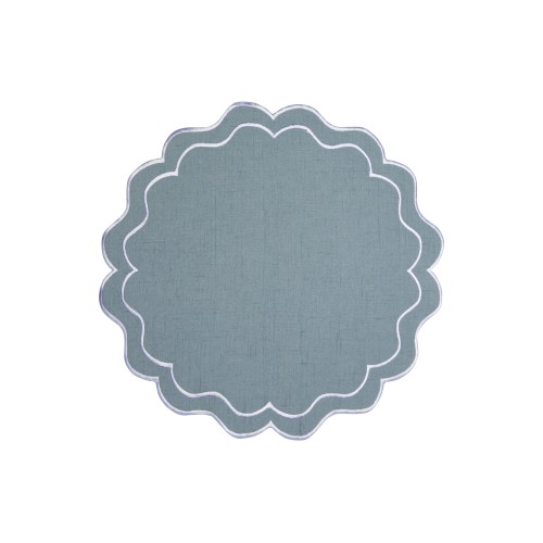 Casa Domani Σουπλά 38cm Μπλε Banda Λινό/Βαμβακερό