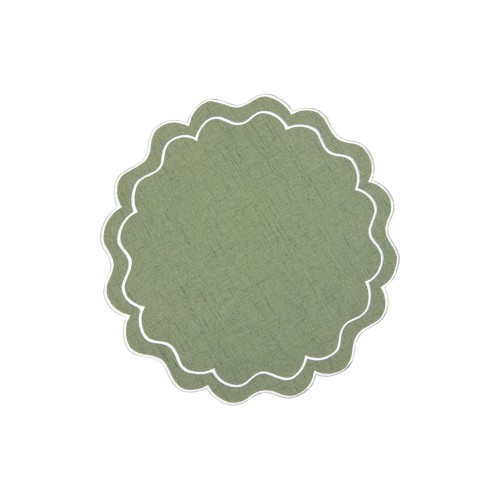 Casa Domani Σουπλά 38cm Πράσινο Banda Λινό/Βαμβακερό