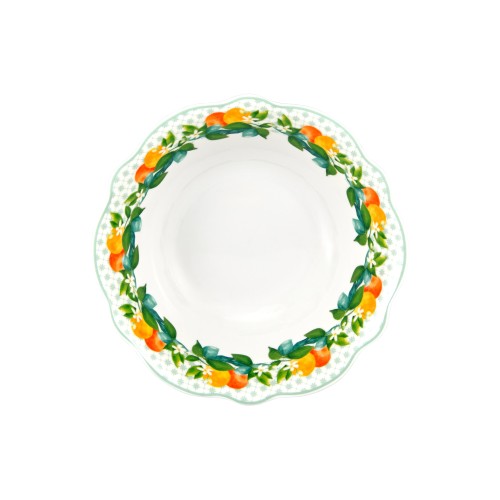 Casa Domani Μπολ 15x4,5cm Πράσινο Jardino Scallop - Πορσελάνη