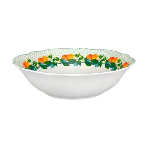 Casa Domani Σαλατιέρα 23x6,5cm Πράσινη Jardino Scallop Σε Συσκευασία Δώρου - Πορσελάνη