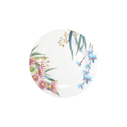 Maxwell & Williams Πιάτο Γλυκού/Φρούτου 23cm Λευκό με Σχέδιο Royal Botanic Gardens Eucalyptus Bloom Rim - Πορσελάνη