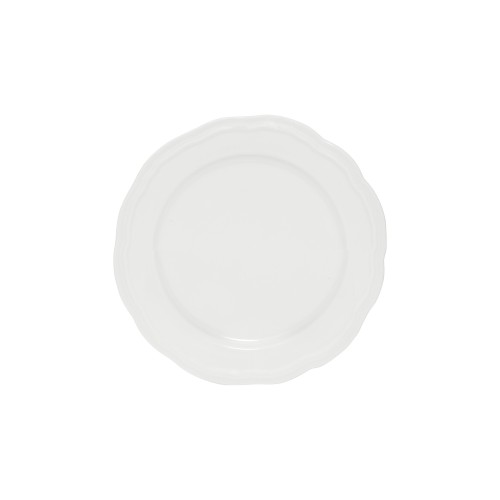 Casa Domani Πιάτο Γλυκού/ Φρούτου 20cm Λευκό Rim Florence Scallop - Πορσελάνη