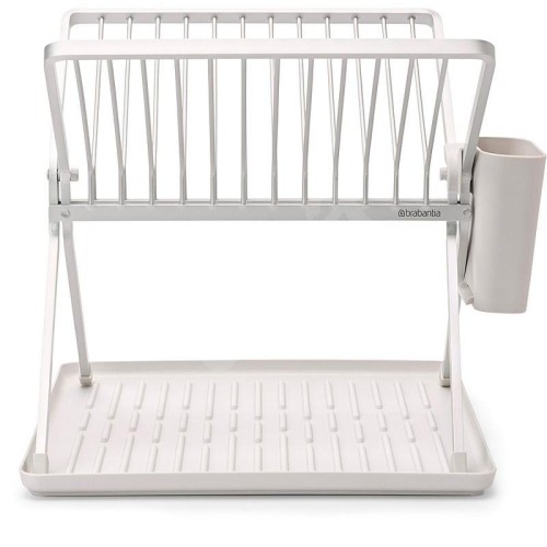 Brabantia Στεγνωτήρας Πιάτων με Δίσκο Αναδιπλούμενος Ανοιχτό Γκρι 31,5x33x36cm