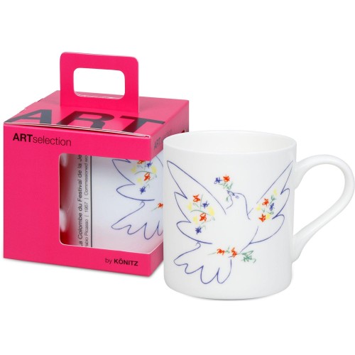 Konitz Κούπα 400ml Λευκή La Colombe Du Festival Picasso Art Πορσελάνη Σε Συσκευασία Δώρου