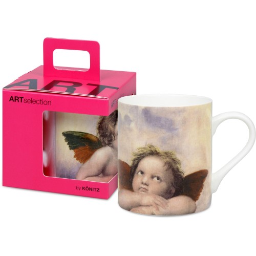 Konitz Κούπα 400ml Λευκή Madonna Sistina by Raffael Art Πορσελάνη Σε Συσκευασία Δώρου