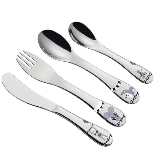 Cilio Μαχαιροπίρουνα Παιδικά Ανοξείδωτα Party Σετ 4 Τεμαχίων