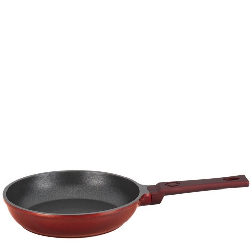 Spring Vulcano Τηγάνι 18cm Mini Αντικολλητικό Κόκκινο Μεταλλικό