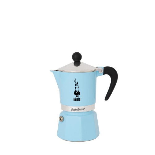 Bialetti Rainbow Καφετιέρα 3 Φλιτζανιών Γαλάζια - 130ml