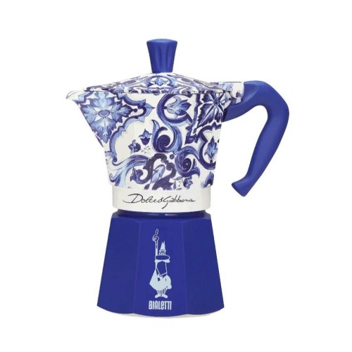 Bialetti Καφετιέρα 6 Φλιτζανιών Moka Express D&G Blu Mediterraneo - Αλουμινίου