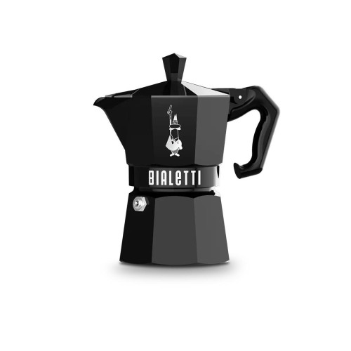 Bialetti Καφετιέρα 3 Φλυτζανιών Μαύρη Moka Exclusive - Αλουμινίου