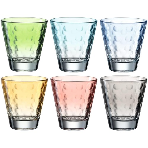 Leonardo Ποτήρια Ουίσκι Παστέλ Optic 215ml - Σετ 6 Τεμαχίων