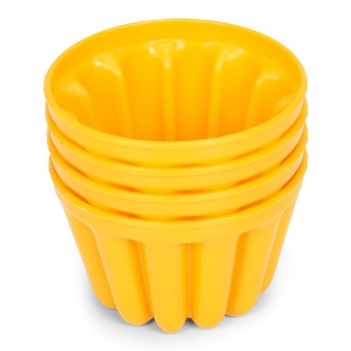 Patisse Φoρμ;aκια για Ζελέ/Πουτίγκα Σετ 4 Τεμαχίων - Κίτρινα