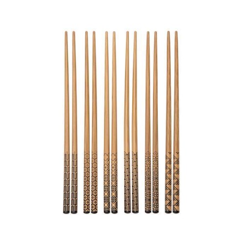 Tescoma Nikko Chopsticks 22,6cm Μπαμπού Με Βάσεις - Σετ 6 Τεμαχίων