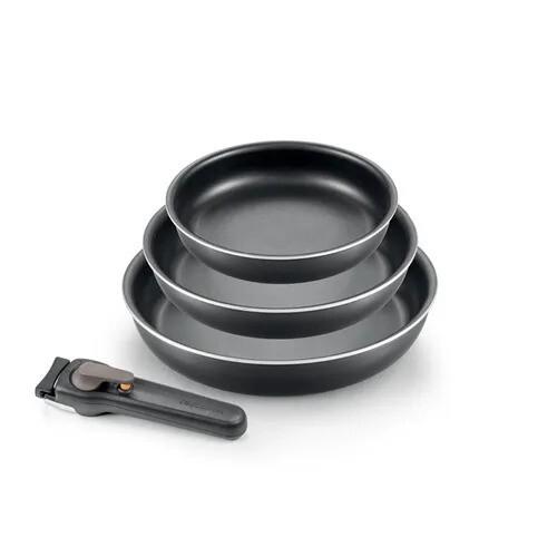 Tescoma Τηγάνια Αντικολλητικά Με Αποσπώμενο Χερούλι Vario Σετ 3 Τεμαχίων