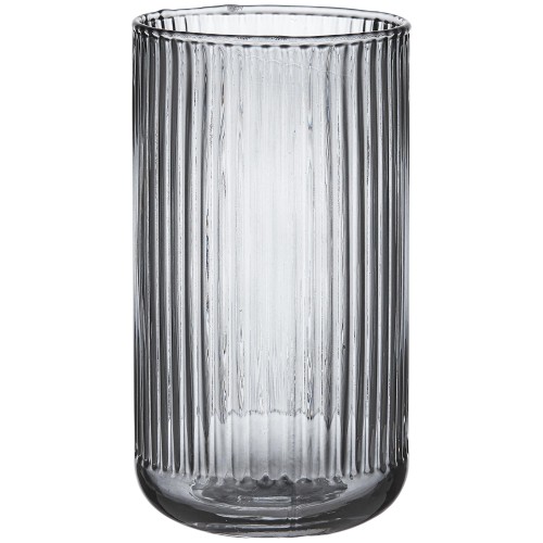 Ladelle Ποτήρι 410ml Ριγέ Ανθρακί Zephyr - Γυάλινο