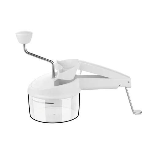 Tescoma Κόφτης/ Τρίφτης Χειροκίνητος Με 3 Ανοξείδωτους Δίσκους Και Δοχείο Λευκός 13x27x10cm Handy