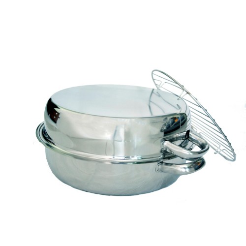 Cook-ShopΓάστρα Στρογγυλή 30cm Ανοξείδωτη Με Σχάρα