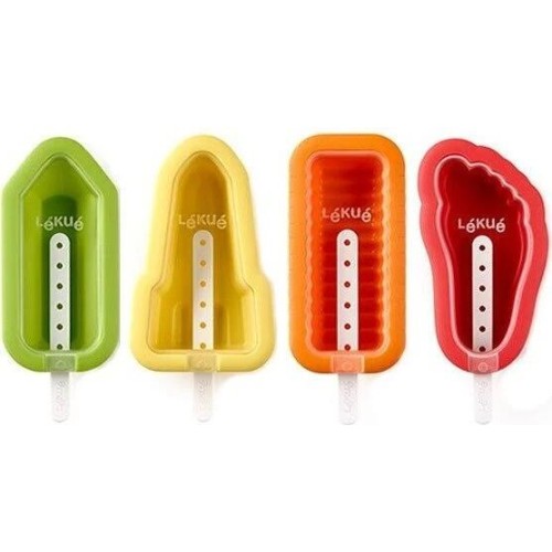 Lékué Σετ Φόρμες Σιλικόνης Για 4 Παγωτά 55ml
