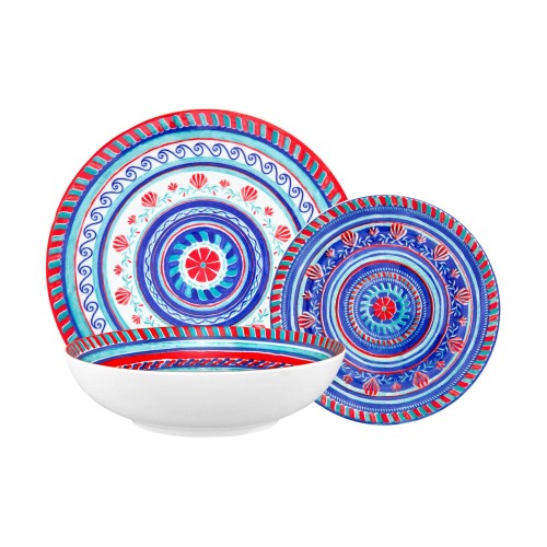 Casa Domani Σερβιτσιο 12 Τεμαχίων Μπλε Amalfi Coupe Σε Συσκευασία Δώρου - Πορσελάνη