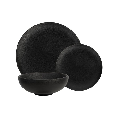 Maxwell & Williams Σερβίτσιο Μαύρο Caviar Πορσελάνης - Σετ 12 Τεμαχίων Σε Συσκευασία Δώρου