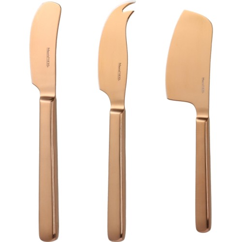 Mauviel Μαχαίρια Τυριού Copper Ανοξείδωτα 13/0 - Σετ 3 Τεμαχίων
