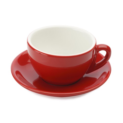 Maxwell & Williams Φλυτζάνι Καφέ/Cappuccino 200ml & Πιατάκι Κόκκινο Cafe Culture