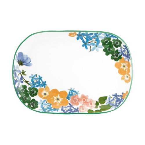 Maxwell & Williams Πιατέλα Παραλ/μη 40x28cm Πράσινη Κεραμική Forget Me Not Σε Συσκευασία Δώρου