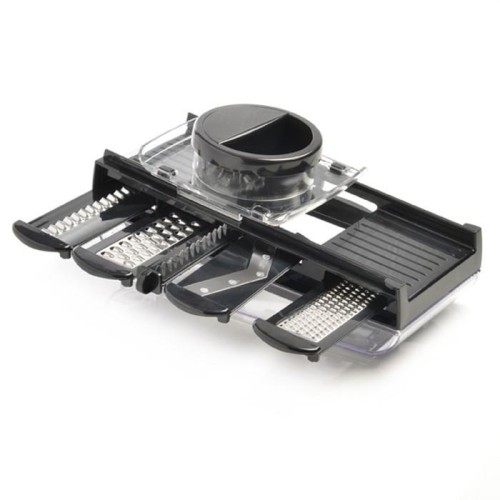 Mastrad Μαντολίνο Με Κόφτη V Και Δοχείο Αποθήκευσης Μαύρο