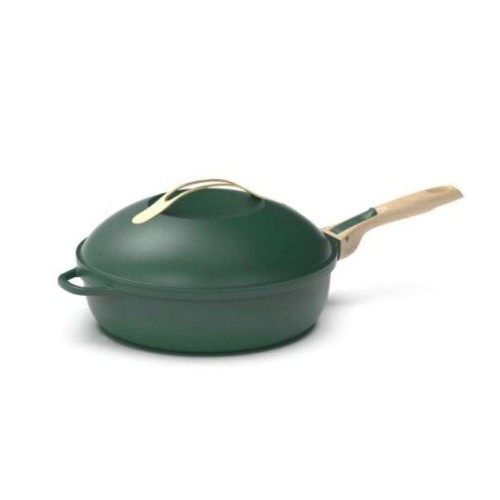 Cookut Fabulous Τηγάνι 28cm Αντικολλητικό 4,5Lt Με Καπάκι & 8 Χρήσεις Canopy Πράσινο