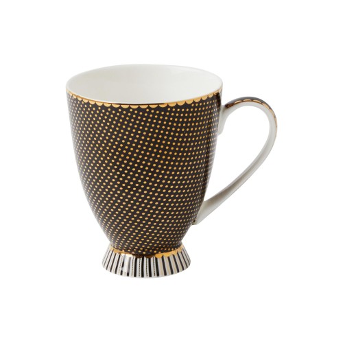 Maxwell & Williams Κούπα Με Πόδι 300ml Regency Teas & C'S Πορσελάνης Μαύρη Σε Συσκευασία Δώρου