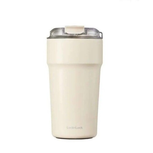 Lock & Lock Κούπα Θερμ/κη 500ml Κρεμ Metro - Ανοξείδωτη Με Κεραμική Επίστρωση