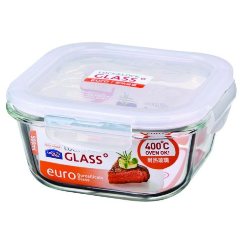 Lock & Lock Δοχείο Πυρίμαχο Τετράγωνο 500ml 14x14x6,7cm