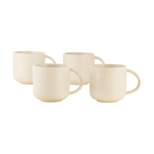 Maxwell & Williams Κούπες 360ml Κρεμ Speckle Κεραμικές Palette Σε Συσκευασία Δώρου - Σετ 4 Τεμαχίων