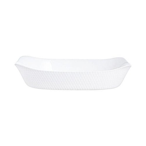 Luminarc Πυρίμαχο Σκεύος 34x25cm Λευκό Smart Cuisine Wavy