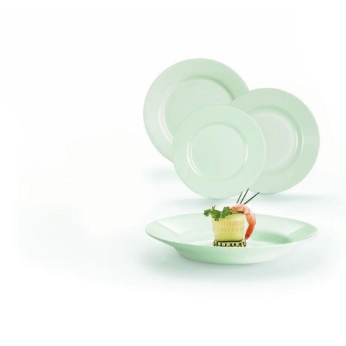 Luminarc Σερβίτσιο 18 Τεμαχίων Πράσινο Plumi Paradise - Γυαλί Ανακυκλωμένο